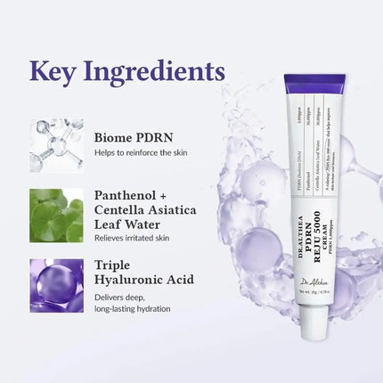PDRN Revitalizing Face Cream 20g Deep Moisturizing Water Temperature Locking and Light Non Sticky Skin Care Night Cream