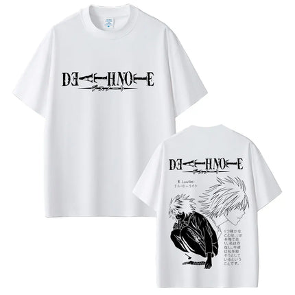 Anime Death Note T-shirt Yagami Light Graphic T Shirts Men Women Cartoon Manga Oversized T-shirts Men's 90s Vintage Streetwear