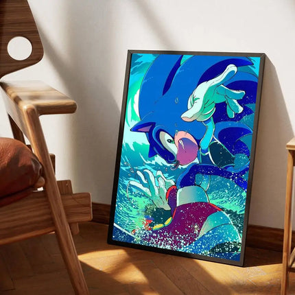 Affiche Murale Sonic 50x70cm Déco Moderne | Sonic Poster Wall Art Picture