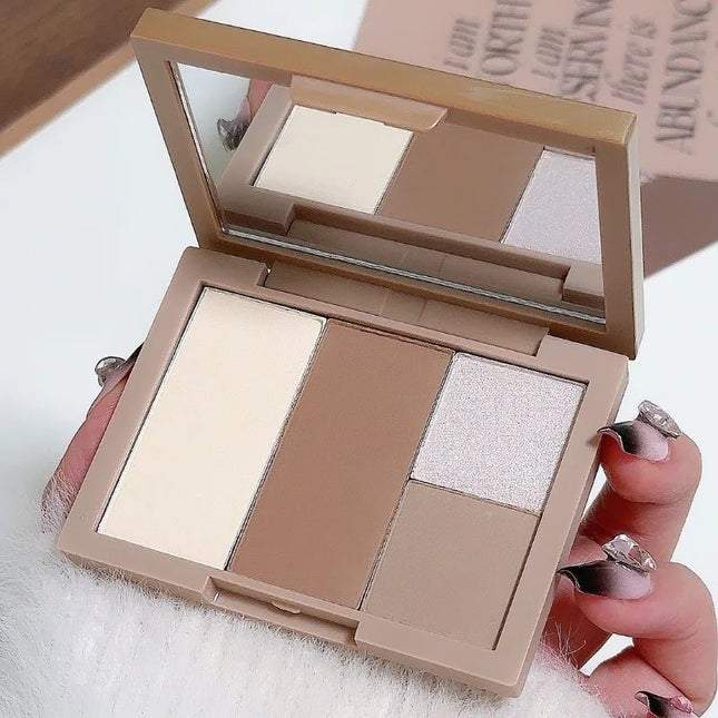 Stereoscopic Nasal Shadow Highlight Contouring Powder Palette Matte Brightening Face Shadow Contouring Powder Makeup Palette
