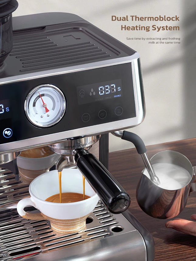 HiBREW Dual Boiler System Barista Pro 20Bar Bean to Espresso Coffee Machine with Full Kit for Cafe Hotel Restaurant H7A