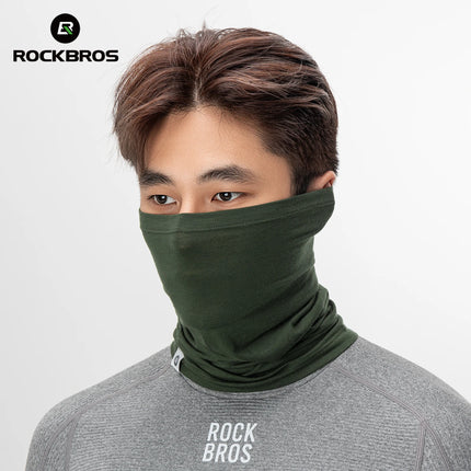 ROCKBROS Windproof Fleece Neck Warmer Winter Scarf Tencel Wool Bandana Mask Snowboard Skiing Outdoor Scarf Balaclava Unisex