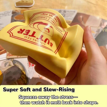 Portable Simulated Slow Rebound Squeeze Relax Gift Sensory Butter Block Squeezing Elastic 10.5cm Milk Bread Squeeze Children