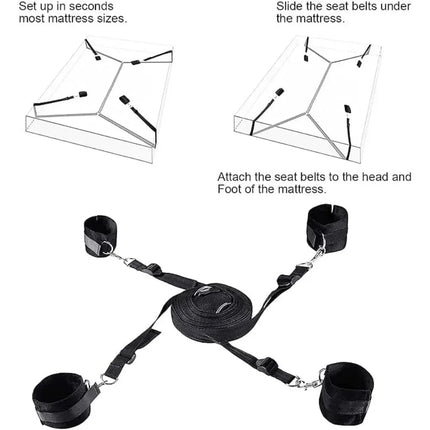 Adult Erotic Toy Handcuffs Ankle Cuffs BDSM Bondage Bed Restraint Bondage Sex Products Sex Toys Couples Collar Bdsm Kit Sm Goods
