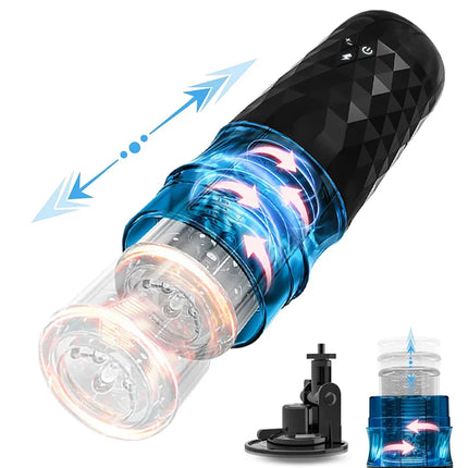 Telescopic Rotating Male Masturbator 7 Thrusting Rotation Modes Automatic Mastubator Cup for Men Blowjob Sex Toys Penis Pump