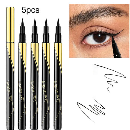 Waterproof Black Brown Eyeliner Pencils-Smudge-Proof, Long-Lasting &Beginner-Friendly Smooth High Pigmented Punk Eye Makeup