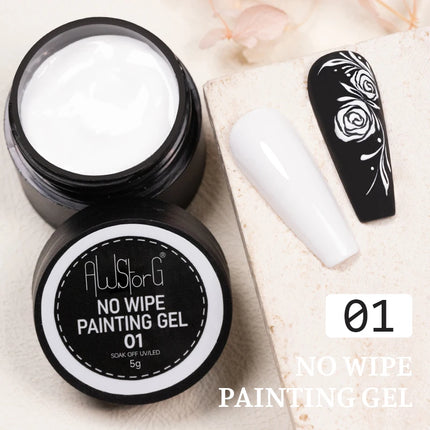AWStorG 5ML Super Silver Metallic Gel Nail Polish Metal Effect Painting Gel Chromes Varnish Semi Permanent for Nail DIY
