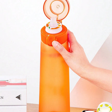 1pc Air Water Bottle With 1pc Random Flavor Pods Portable Transparent With Straw Leak Proof Suitable for Outdoor Sports