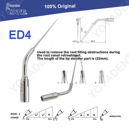 Woodpecker Tips DTE Dental Ultrasonic Endo Scaler Tips Scaling Tips Fit EMS UDS NSK SATELEC Scaler Handpiece Dentistry Tools