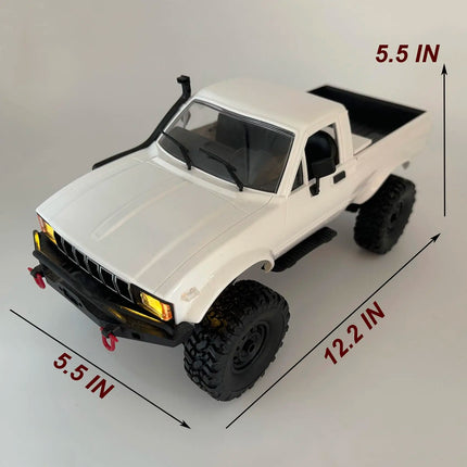 WPL C24-1 RC Rock Crawler RC Truck 4WD 1/16 Remote Control Pickup Crawler Off Road 2.4G Full Scale RC Car Kid Boy Adult Toy Gift