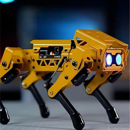 ESP32 Quadruped Visual Bionic Metal Robot Dog For Arduino Robot Kit for Python AI Project for Graphical Programmable Robot Dog