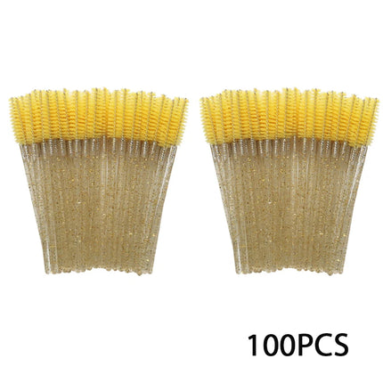 100Pcs Eyelash Extension Brushes Eyebrow Mascara Wands Applicator Spoolers Brush Lashes Extension Cosmetic Set Makeup Tools