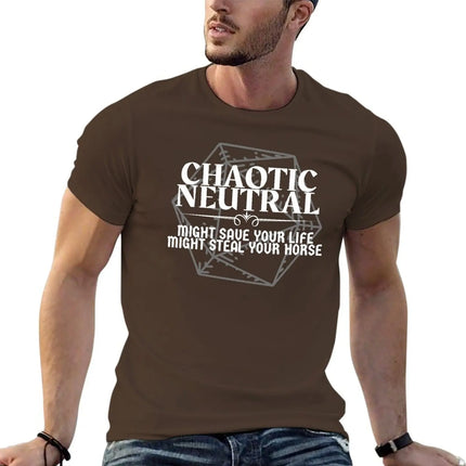 Chaotic Neutral - Might Save Your Life. Might Steal Your Horse DnD Character Alignment Print T-Shirt