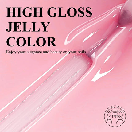 10ml Soak Off Nude Pink Top Coat for Nails UV Gel Polish Semi Permanent Functional Manicure Top Coat Nail Art Design Tool
