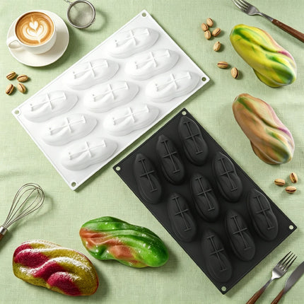 Pistachios Design Silicone Bakeware 1 or 4 or 9-Cell Chocolate Mold Food Grade Mousse Cake Mould Soap Mold Kitchen Dessert Tools