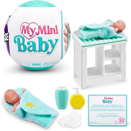 ZURU 5 SURPRISE My Mini Baby Series 1 Single Capsuleby Collectible Mystery Capsule Toy for Realistic Miniature Baby Playset and