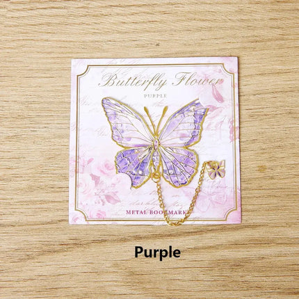 Aesthetic Stationery Metal Bookmark Hollow Flower Painting Bookmarks Student Reading Book Clip Book Accessories Teacher Gift