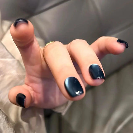 SHAKA 1pcs Autumn Winter Whitening Blue Temperament Glass Bead Cat Eye Gel Nail Polish Brown Blue Cat Eye Nail Art Nail Supplies