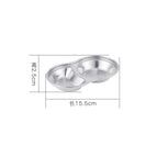 Two circular silver