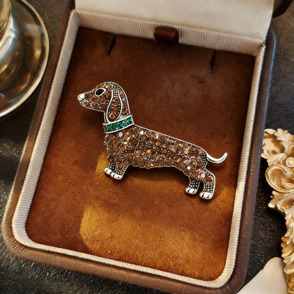 Baroque Luxury Beautiful Puppy Animal Design Brooch for Men and Women, JewelryAccessories, WeddingHolidayPartyCoupleSurpriseGift