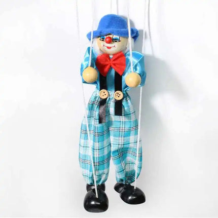 Wooden Marionette Puppets Pull String Puppet Clown Doll Birthday Christmas Gifts Theater Puppetry Party Favors For Kids Adults
