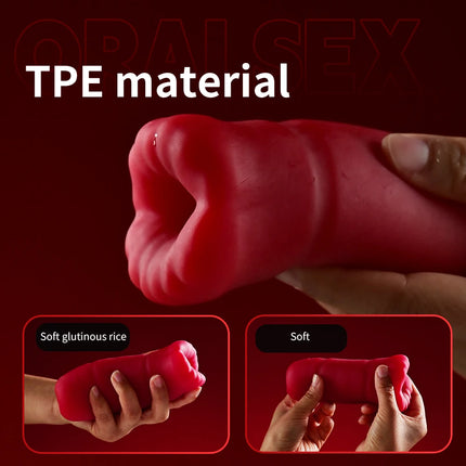 Automatic Male Masturbator Cup Vibrator Tongue Licking Blowjob Real Vagina Pocket Pussy Penis Oral Sex Toy Masturbation Cup 18+