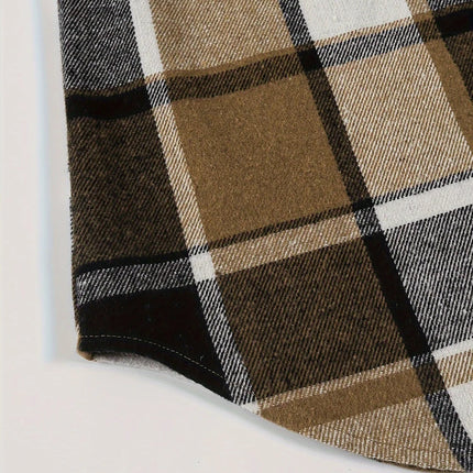 Plus Size Autumn New Arrivals Women's Oversized Check Shirt Retro Single-Breasted Thickened Top Suitable for Autumn and Winter