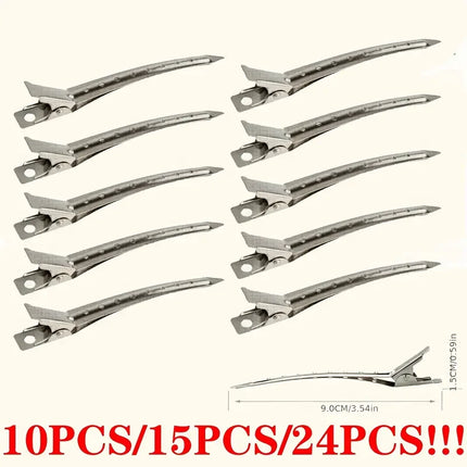 New Alligator Hair Clips Metal Duck Bill Hair Clips for Styling - with Holes Professional Sectioning Clips for Salon And Women