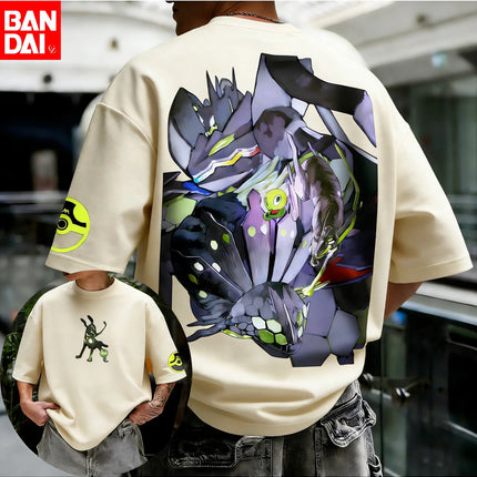 Pokemon 2026 Summer Men Cotton T - Shirt Streetwear Gengar & Koffing Fusion Print Oversized Casual Daily Wear Anime Fans Gift