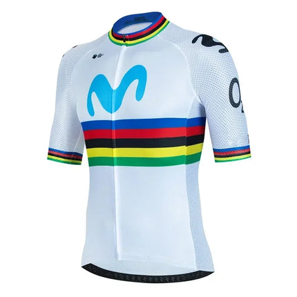 Movistar Pro Team Summer Cycling Jersey Suit Men's Breathable Mountain Bicycle Clothing Set Bike Mountain Maillot Ropa Ciclismo