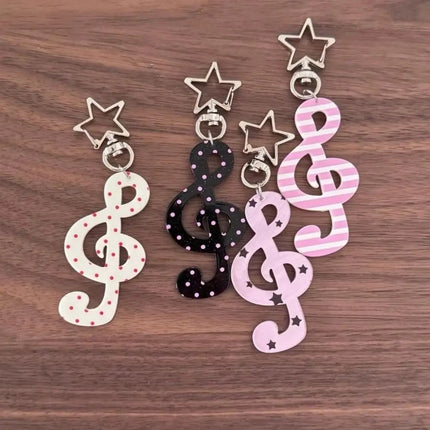 INS Acrylic Keychain Cartoon Shaped Illustration Pendant Kawaii Backpack Carabiner Clip Student DIY Handbook Decoration