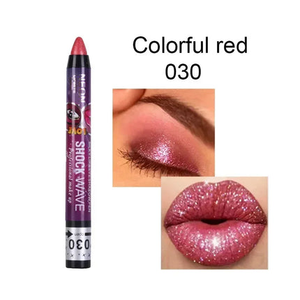 36 Color Eye Shadow Pen Waterproof 2 In 1 Not Smudge Eye Shadow Stick Lip Makeup Pen Glitter Shimmer Long-lasting Eye Shadow Pen