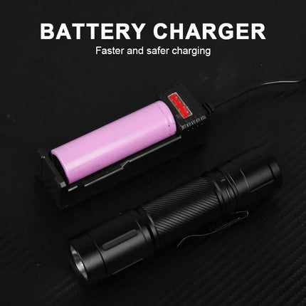 High Power LED Flashlights with Pen Clip Portable Tactical Torch Aluminum Alloys Waterproof Lantern for Outdoor Home Use 21700