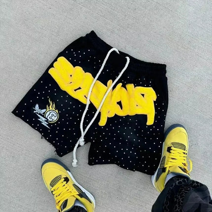 2026 Harajuku Men's Shorts Letter-printed Sweatpants Fashion Quick-drying Shorts Street Hip Hop Breat Y2K