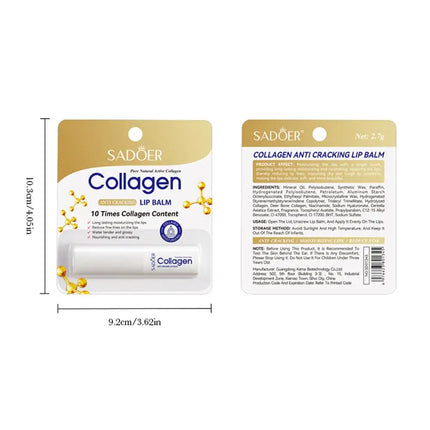 1/3/5/10PCS Collagen Lip Balm Fall And Winter Anti-Cracking Moisturizing Lip Balm Improve Hydration Plumping Antiaging