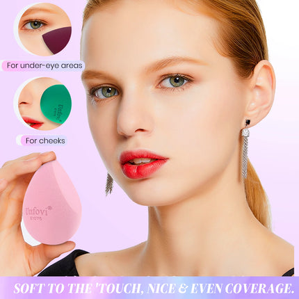 7-Pack Soft Makeup Sponge Set Cosmetic Egg for Easy Application Easy to Clean And Carry High-Quality Egg-shaped Sponges