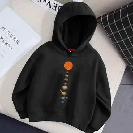 Aimi Lakana Childrens Winter Jogging Sweater Boys Leisure Hoodie Solar System Design Coat Long Sleeve Clothes