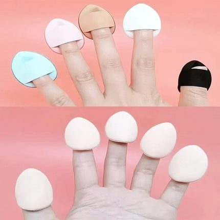 3/10Pcs Mini Finger Puff Foundation Small Air Cushion Powder Sponge Face Concealer BB Cream Cosmetic Applicator Makeup Tools