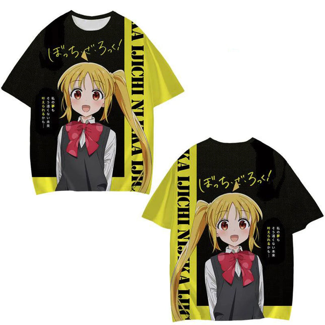 Anime Manga Bocchi The Rock 3D Printed T-Shirts Men Women Casual Fashion Oversized Short Sleeve T Shirt Male Tees Tops Clothing