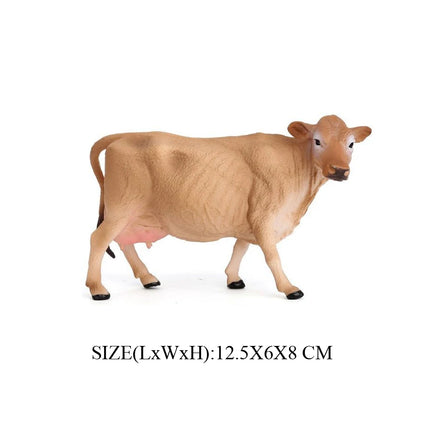 Simulation Texas Longhorn Bulls Musk OX Yak Cow Farm Animals Buffalo Calf Bull Model Figures  Home Decor Educational Toys