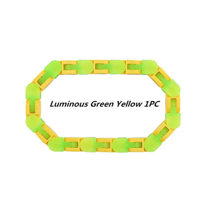 24 Knots Wacky Tracks Fidget Toys Glow in The Dark Toy For Children Bike Chain Stress Relief Bracelet Adults Sensory Toy Gifts