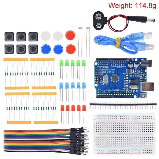 DIY Electronic Starter Kit for UNO R3 Arduino Circuit Board Electronics 12-in-1 Programmable Engineering Coding Education