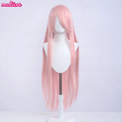 High Quality Anime 100Cm Long Staight Cosplay Wig Black White Red Pink Brown Gold Blue Blonde Purple Heat Resistant Hair Wigs