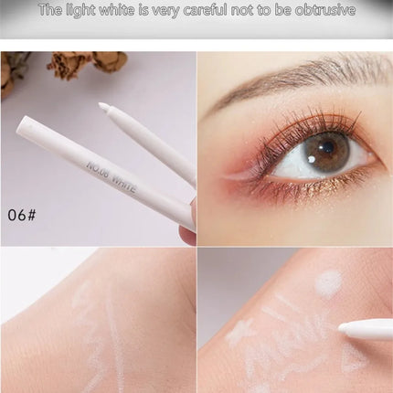 6 Colors Eyeliner Pencil Waterproof Long-lasting Red Black Brown Eyeliner Easy Wearing Quick Dry Smooth Eye Liner Gel Eye Makeup