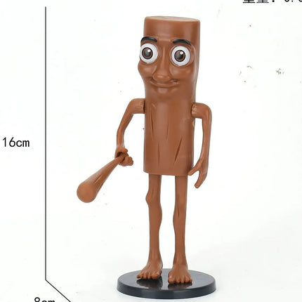 Tungtungtung Shanhaijing Wooden Stick Man Shark Model Funny Doll Action Figures Decorations PVC Toys Collectible Kid Boy Gifts