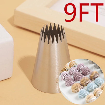 7FT 8FT 9FT Cake Decorating Tips Set Russian Open Star Piping Nozzles Tips Cupcake Cookies Icing Piping Pastry Nozzles