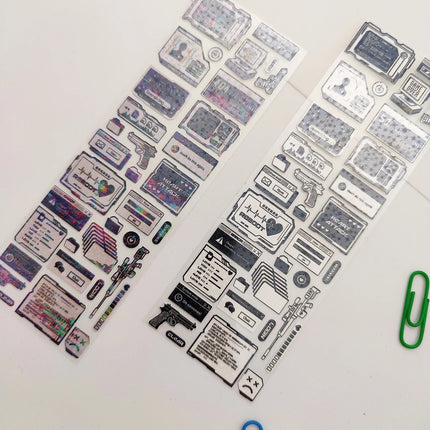 SKYSONIC Dark Style 6pcs/4pcs/2pc Full Set Series Decorative Stickers Cool Kpop Idol Card Album Dialog Sticker Korean Stationery