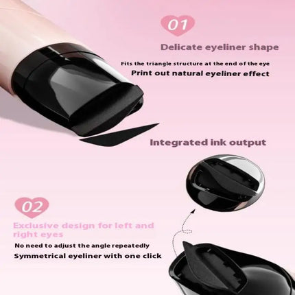 New Double Head Rotatable Eyeliner Stamp Integrated Eyeliner Stamp Precise Outline Signet Long-Lasting Eyeliner Liquid Pen