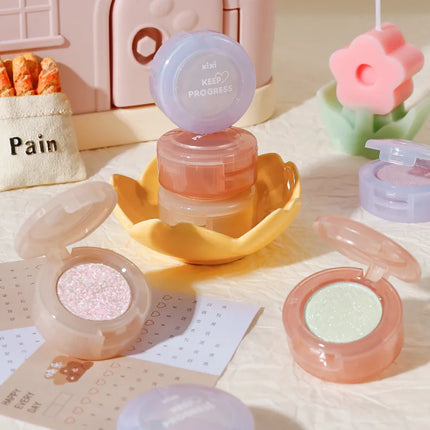 Potato Texture Glitter Eyeshadow Palette Pearlescent Diamond Monochrome Highlighter Powder Brighten Shiny Eyes Makeup Cosmetics