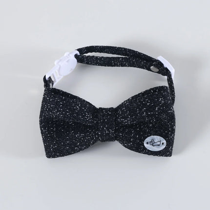 2026 New Pet Linen Collar Gentleman Adjustable Anti-Choking Breathable Bowtie, Tie & Bowknot Decor Comfortable For Cat&Small Dog